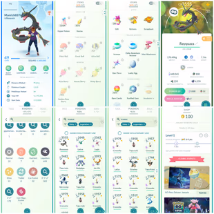 LEVEL 49 | 21 SL TRADEABLE | MEGA SHINY RAYQUAZA | SPECIAL BG SHINY LUGIA & HO OH | 404 LEGENDARY | 51 SHINY - Image 1