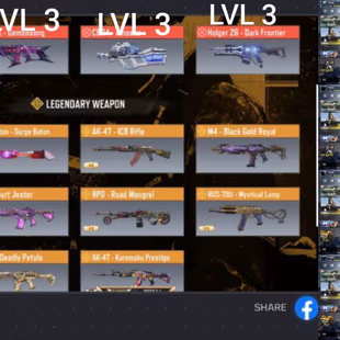 iOS Android - Level 400 - Rank Prd- 4 Mytich - 11 Legendery - 360 Epic - Code1267 - Image 2