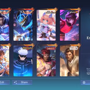 ALMOST MEGA ||SKIN-460 || LEGEND 2 || GRAND-12 || EXQUISITE-14|| EXALTED COLLECTOR-1 || HEROS-130|| ALL MAX  EMBLEM|| - Image 2