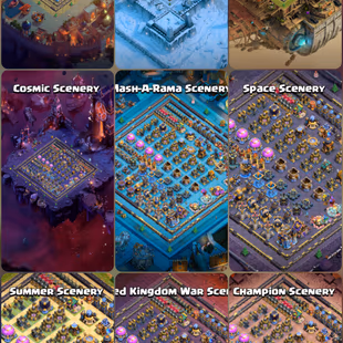 🌸RAREST COSMIC SKIN SET 🌸6X HEROES MAX | TH-18 MAX | 10X EPIC MAX | LAB/PETS/DEF FULL MAX | 9X RARE SCENERY | 5200 WS  - Image 7