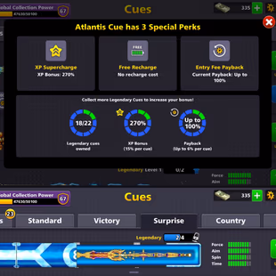 5 BILLION COINS ACCOUNT | Level 199 | 18 Legendary Cues | 3 Special Cues MAX | CCP 67 | Login Miniclip | Fresh Account - Image 4