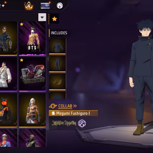 M6 | Level 59 | 450+ Fashion | 6 Evos | 2k+ Like | 35 Emotes | Prime 4 | 2 entry Emote | 170+ Weapons | Gojo entry Anima - Image 6