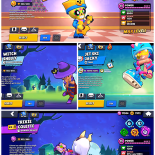RAREST SKINS WITCH SHELLY / TRIXIE COLETTE / POCO STAR / JET SKY JACKY | 63.5K TROPHY | 92 MAX [ 49 HYPERCHARGED ]  - Image 1