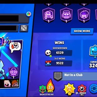 369 SKINS | 85.400 TROPHIES | 100 BRAWLERS | 63 HYPERCHARGE | 64 MAX | 53 PRESTIGE | 16 BUFFIES - Image 6