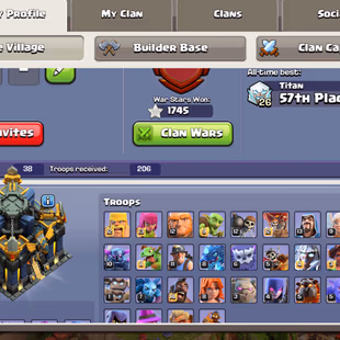 TH17 NEAR MAX |🔥2 HEROES MAX |🔥RARE 4 SIDE DECORATION | EPIC GG MAX FA MAX | 4K PLUS GEMS HAVE | NC 500 GEMS - Image 4