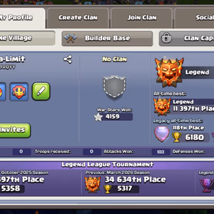  RANK/-118 GLOBAL! TH18 MAX TYPE!! 30K LEGEND CUPS! ALL EQUIPMENT MAX-36! FULL BASE RARE OBSTACLES DESIGN!35X SKIN SCNRY - Image 2