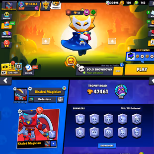 All Brawler Available [] Trophy 47k [Billing 20k] [] Max Brawler 44 [] Hyper 45x Available Make [] Skins 280 [] BEST-DEA - Image 1
