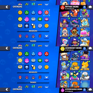 77K TROPY💎47 MAX|36 HYPER|10K COIN|380 SKINS💎94 RARE|157 EPIC SKINS|OLD BRAWL PASSES SKINS|509 ICONS|767 PINS|GODZILLA - Image 5