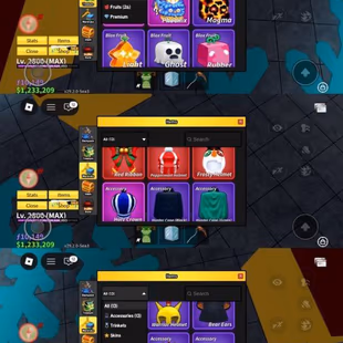 iOS/Android - Global - Level 2800 (MAX) - Money 1233000 - Swords 4 - Guns 1 - Fruits 26 - Code983 - Image 5