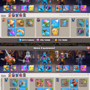 TH18 HIGH DEFENCE || 1 HERO MAX || HEROS-71-84-72-66-55 || LEVEL 215 || GOOD EQUIPMENTS || GOOD PROFILE || CHEAP - Image 4