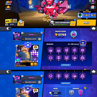 61k TROPHIES || 31 MAX POWER BRAWLERS || 98 BRAWLER UNLOCK || 26 HYPERCHARGE | 284 SKINS | INSTANT DELIVERY  - Image 1