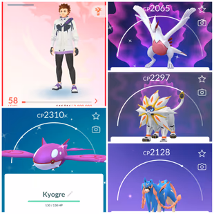 Lvl 50+ [Shiny Kyogre] | 44 Legendary | Solgaleo | Lunala | Kyogre | Zacian | Regieleki | Regidrago | Valor | 758 - Image 2