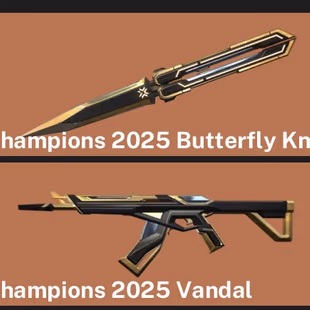 EU - LVL 33 - UNRANKED - 1 KNIFE - 2 SKINS (8,025 VP) Champions 2025 Butterfly Knife, Champions 2025 Vandal - Image 4