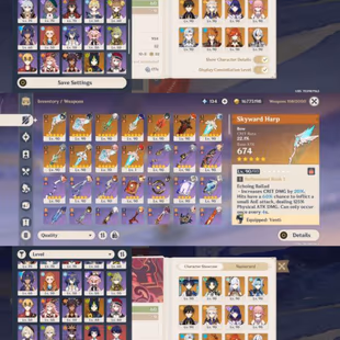 All Platform - EU - AR60 - 72 Charcter+31 5'Star - 11 Wephons 5'Star - Arlecchino - 139 Days Welkin Moon - Code789 - Image 1