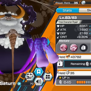 [4160][IOS+ANDROID] 7 EX - Garp + Saturn + Shanks + Kuzan + Roger + Yamato , Support 142 , Good Medal - Image 6