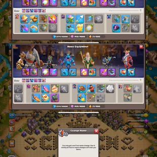 U24 TH15 NEAR MAX |HERO-85-87-57-60-30 | Scenery 1x Summer Scenery | Equipment 9x Max Available | NC Free|3k Gems id  - Image 4