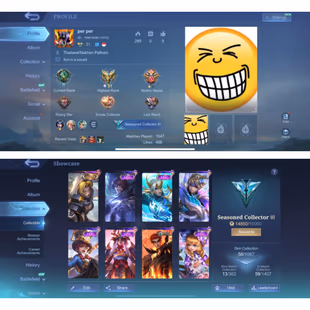 MOONTON | LV 61 🐶EXCLUSIVE EMOTE - WR 60🥇 | DT VALIR & KIMMY - CC NATA - SABER JONSHON | HERO 55 | SKIN 56 | BP 1K - Image 1