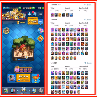 💎 RAREST GOBLIN KISSING TROPHY CHAMPION KING EMPEROR KING 74 XP 73 ELITE CARDS 27 EVOLUTIONS 10500 TROPHIES GIANT HERO - Image 2