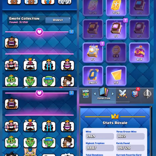 LEV-46 ACCT 🎯 8 EVO CARD 🎯 6-MAX CARDS | 2-ELITE CARDS | 8751-TROPHIES | KT-14 | ARENA-22 | FREE RENAME | INSTANT - Image 5