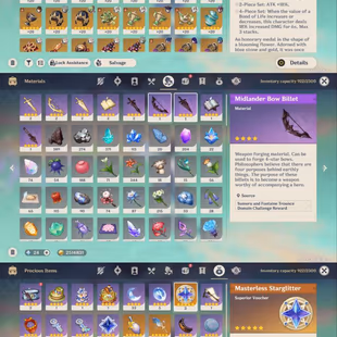 All Platform - EU - AR 58 - 67 Character 22'5tar - 7 Weapon 5'Star - Columbina - Arlecchino - Nahida - Alhaitham - Albed - Image 2