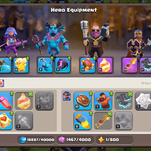 ❗[ TH-15 NEAR MAX ]❗7'000 GEMS || HEROS: 80-80-55-56-28 || FIREBALL [21] - R.SPEAR [20] - E.BOOT [17] || NICE DEF - - Image 6