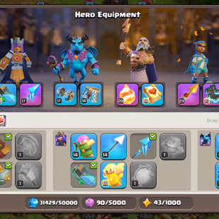 🔥EPIC SB-EB-MAX!RS-23!FB-20🔥XP 233!TH 17 NEAR MAX!HERO:100-100-60-54-50!NC 1.5K!MAX WALLS!NEAR MAX TROOPS!BEST DEAL - Image 7