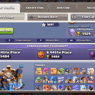 🔥CURRENT IN LEGEND LEAGUE🔥[TH18] NEW UPDATE TROPS MAX  || ALL HERO MAX || SOLID EPIC EQUIPMENT || 10 RARE SCENERY  - Image 3