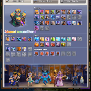  🔥TH14 STACKED | 5220 PB | LVL 169 | STRONG HEROES | BH10 MAX | RENAME | INSTANT - Image 4