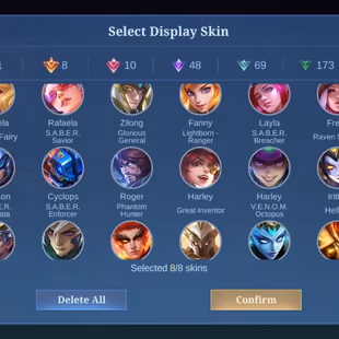 GOOD HYPER EXP MAGE ACC || JHON LEG YSS COLL XBORG METRO ZERO || RARE SKINS || 333 SKINS || EX IMMORTAL - Image 4