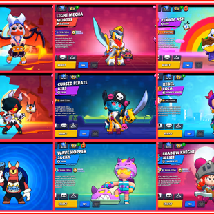 69K TROPHIES 🔥SATURNIAN FAME 🔥 MYTHIC 2 WITH 205 XP LEVEL  | 56 HYPERCHARGED | 8 MAX | 350 OP SKINS | WAVEHOPPER JACKY - Image 7