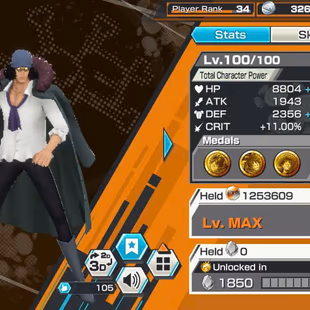BR666-IOS+Android-7 Ex(Kizaru+Garp+Kuzan+Roger+Akainu+Roger v2+Oden)+Good Medal+Support 158+Koby+Jimbei v2+Sentomaru - Image 5