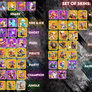 105 Skins 21 Scenery !!  All Statues [Dragon-Snowman-Golden Poet]-All Medel Statues !! TH 18 Maxout !! 15 Skins Set !!  - Image 3