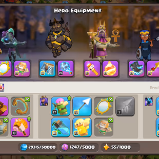 LEGEND RANK | TH18 CLOSE MAX | GG-MX!SnB-MX!SB-MX!MM-MX!AF-MX!FB-MX!HT-MX!EB-MX!RS-MX | HERO-102-105-95-80-55 | 249-XP - Image 6