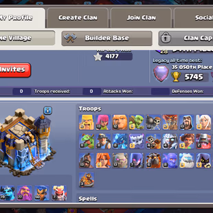 Th18 Almost max [Full Leaugue Set Skin-700 Cwl Mdel] | Hero-100-100-77-50 | Equipment-13-Epic Almost Max | XP-270 | Defe - Image 3