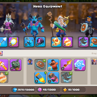 🔥EPIC SB-MM-FB-EB-FF-20 LVL!XP 228!TH 18🔥HERO:100-100-60-80-44!NC 500! STRONG DEFENCE! GREAT TROOPS! INSTANT DELIVERY  - Image 8