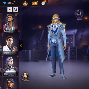 X271|Lvl 48|20 CHARACTER|67 COSTUME|GALAXIS SPORTS CAR|114 WEAPON(4 EVO+19 MYTHIC)|M1887 Conqueror Lvl 3|Scar Megalodon  - Image 4