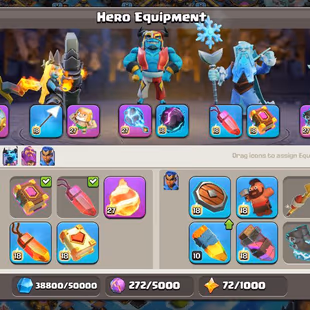 Australia Local) Th 18 Full Max( Wwe(Fire&ice(Ghost(Dragon Skin Set)][11 Epic equipment Almost Max][Lot of skin&Scenery  - Image 5