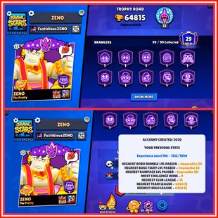 👑64K TROPHIES SOLAR FAME 2 MYTHIC 196 XP LEVEL 320 OP SKINS 52 HYPERCHARGED 60 MAX🔥 SHERIF SHELLY INSTANT DELIVERY  - Image 3