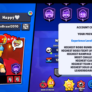 LEADERBOARD PRESTIGE - 2 | 100K H.TROPHY | 100/99 BRAWLER | 84X MAX | 72X HYPER | 350X SKINS | 640X PINS | BEST DEAL - Image 5