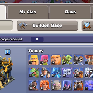 TH 17 ! 4 Scenery ( 2 Legendary ) ! 3 Hero Max ! 17 Hero Skins ! 9k Gems ! 13 Epics ( 3 Epic Max ) ! Builder Base Maxed  - Image 3