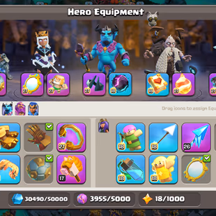 🔥[ TH-18 FULL MAX ] X LEGEND LEAUGE🔥10 EPIC EQUIPMENT MAX || AQ 105 BK 105 MP 95 GW 80 RC 55 || 32 SKIN X 9 SCENERY - Image 5