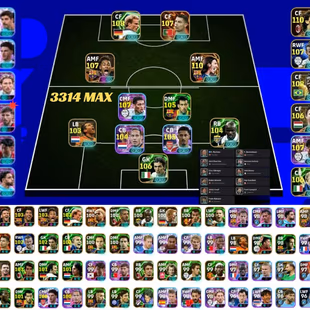 ELITE EFOOTBALL 2026🔥3314 MAX STRENGTH🔥RUMMI 106 MESSI 110 IBRAHIMOVIC 110 RONALDO 107 BUFFON 106 ANDRIY 105 PELE 108 - Image 2