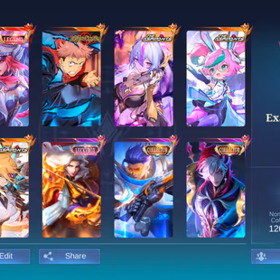 RAREST HYPER MM MAGE ACC || HIGH STAR 404 || EXALTED 3 || 2 GLOBAL TITLE HERO || RARE SKINS || HIGH WINRATE - Image 2