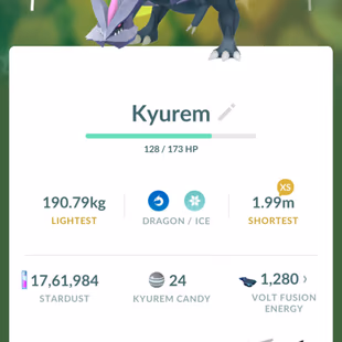 LEVEL 50 [] SHINY KYUREM [] 1.7 MILLION STARDUST [] LEGENDARY ZEKROM RESHIRAM [] RENAME AVAILABLE  - Image 4