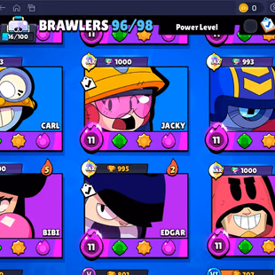 281 SKINS | 38 HYPERCHARGED | MERCHANT GALE | 74.812 TROPHIES | 96 BRAWLERS | 48 MAX BRAWLERS | 1 BUFFIES  - Image 7