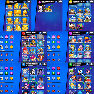 52k TROPHIES || 21 MAX POWER BRAWLERS || 89 BRAWLERS UNLOCK || 8 HYPERCHARGE || 134 SKINS || RENAME AVAILABLE || INSTANT - Image 4