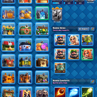 KT 15 | 64 Exp | 22 Evolution | 4 Max Cards | 18 Level 15 Cards | 87 Level 14 Cards | 21 TowerSkins | 181 Emotes - Image 6