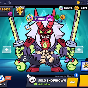 372 SKINS | 63 HYPERCHARGED | 1 PRESTIGE | 96.638 TROPHIES | 98 BRAWLERS | 86 MAX BRAWLERS | 2 BUFFIES  - Image 2