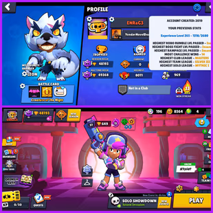 🔥[DG-2]✨FULLY MAX ACCT 48K TROPHIES 81-BRAWLERS 21-HYPERCHARGE 60-MAX POWER 190-SKINS 60-RENAME INSTANT DELIVERY  - Image 2