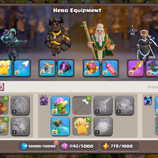 💫[ TH-17 NEAR MAX - 4 EPIC MAX ]💫SB-GG-RS-EB [MAX] || HEROS: 100-100-63-75-50 || 1100 MEDALS || NICE DEF - TROOPS - Image 5